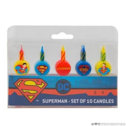 Set De 10 Velas De Cumpleaños Con Logo Superman - DC Comics CR4220(Set De 10 Velas De Cumpleanos Con Logo Superman Dc Comics Cr4220) -Figuras De Modelo CR4220 VUE2 480