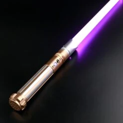Espada Láser RGB Con Mango De Metal Dorado 77cm - Star Wars(Espada Laser Rgb Con Mango De Metal Dorado 77cm Star Wars)