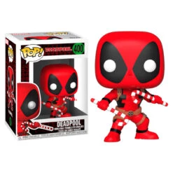 Figura Pop Marvel Holiday Deadpool With Candy Canes(Figura Pop Marvel Holiday Deadpool With Candy Canes)