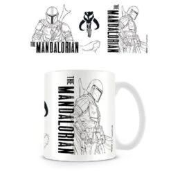 Taza Line Art The Mandalorian Star Wars(Taza Line Art The Mandalorian Star Wars)