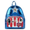 Mochila Metallic Capitan America Marvel Loungefly 26Cm(Mochila Metallic Capitan America Marvel Loungefly 26cm)