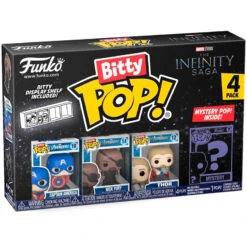 Blister 4 Figuras Bitty Pop Marvel The Infinity Saga Capitan America(Blister 4 Figuras Bitty Pop Marvel The Infinity Saga Capitan America)