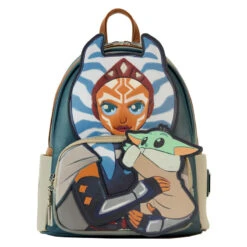 Mochila Ahsoka & Grogu The Mandalorian Star Wars Loungefly 26Cm(Mochila Ahsoka Grogu The Mandalorian Star Wars Loungefly 26cm)