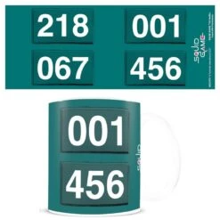 Taza Numeros El Juego Del Calamar 315Ml(Taza Numeros El Juego Del Calamar 315ml)