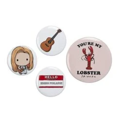 Set De 4 Insignias Phoebe - Friends EFTB0009(Set De 4 Insignias Phoebe Friends Eftb0009)