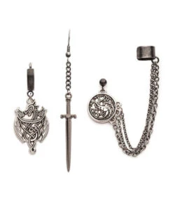 House Of Dragon Set 3 Pendientes Individuales Targaryen HOTDTARGMMERST3(House Of Dragon Set 3 Pendientes Individuales Targaryen)